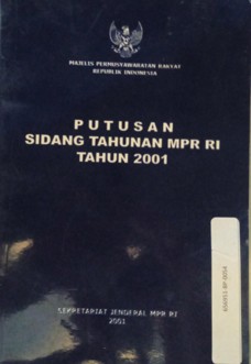 Putusan Sidang Tahunan MPR RI Tahun 2001